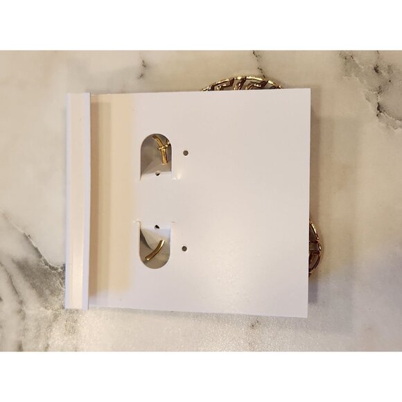 Sterling Silver Gold-Tone Greek Key Hoop Earrings - Picture 3 of 5